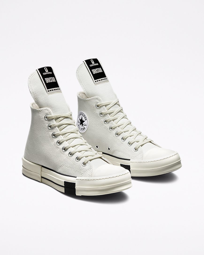 Men's Converse x DRKSHDW DRKSTAR Chuck 70 High Top Shoes White / Black | AU 43109P